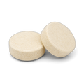 Two cream round rapid-dissolve tablets