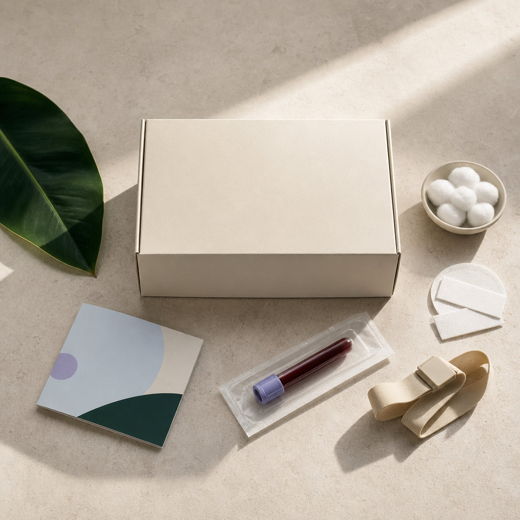At-home laboratory testing materials for a testosterone assessment
